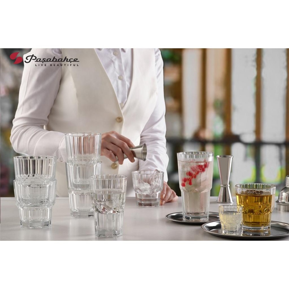 Ποτήρι Γυάλινο Whiskey 355ml Φ9,5xH10cm Tempered Serenity Pasabahce SP520394 - 2