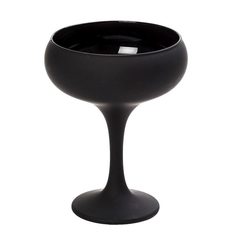 Ποτήρι Γυάλινο Σαμπάνιας Coupe Μαύρο Ματ 270ml Φ9,5xH13,2cm Espiel RAB329 - 