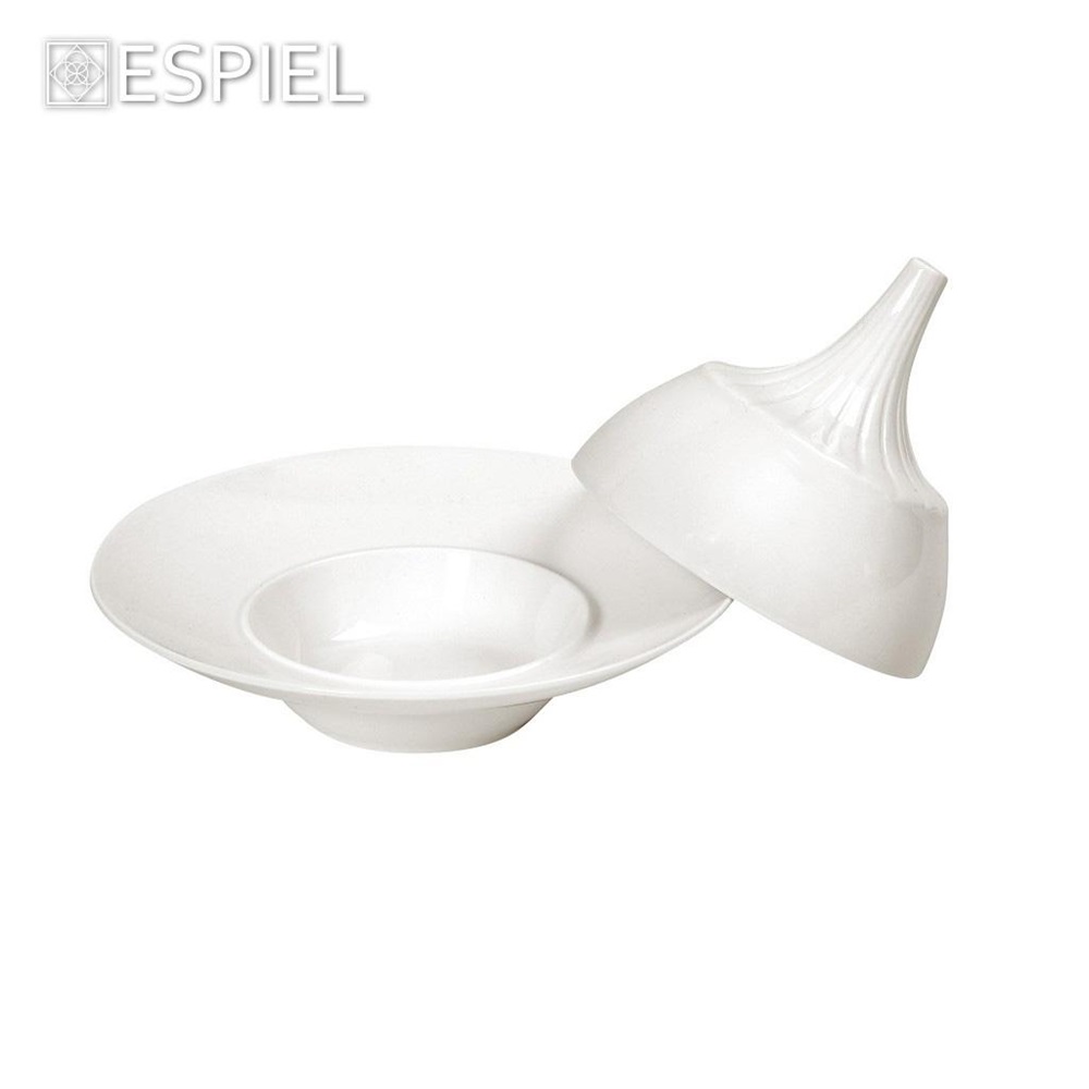 Πιατάκι Βαθύ Πορσελάνης Φ18xH13cm με Καμπάνα Ivory Siders Espiel FUK107 - 2