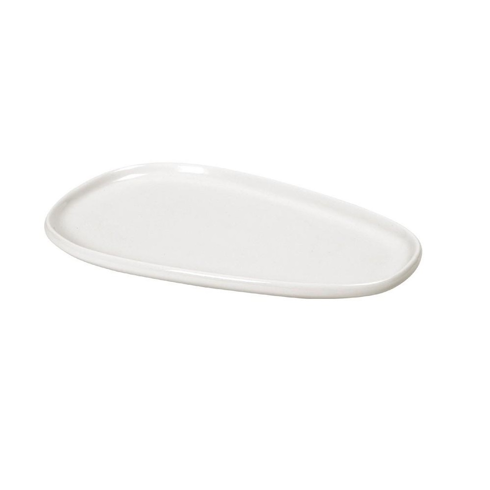 Πιατέλα Πορσελάνης Ρηχή Τριγωνική 37x24xH2cm Ivory Siders Espiel FUK122 - 