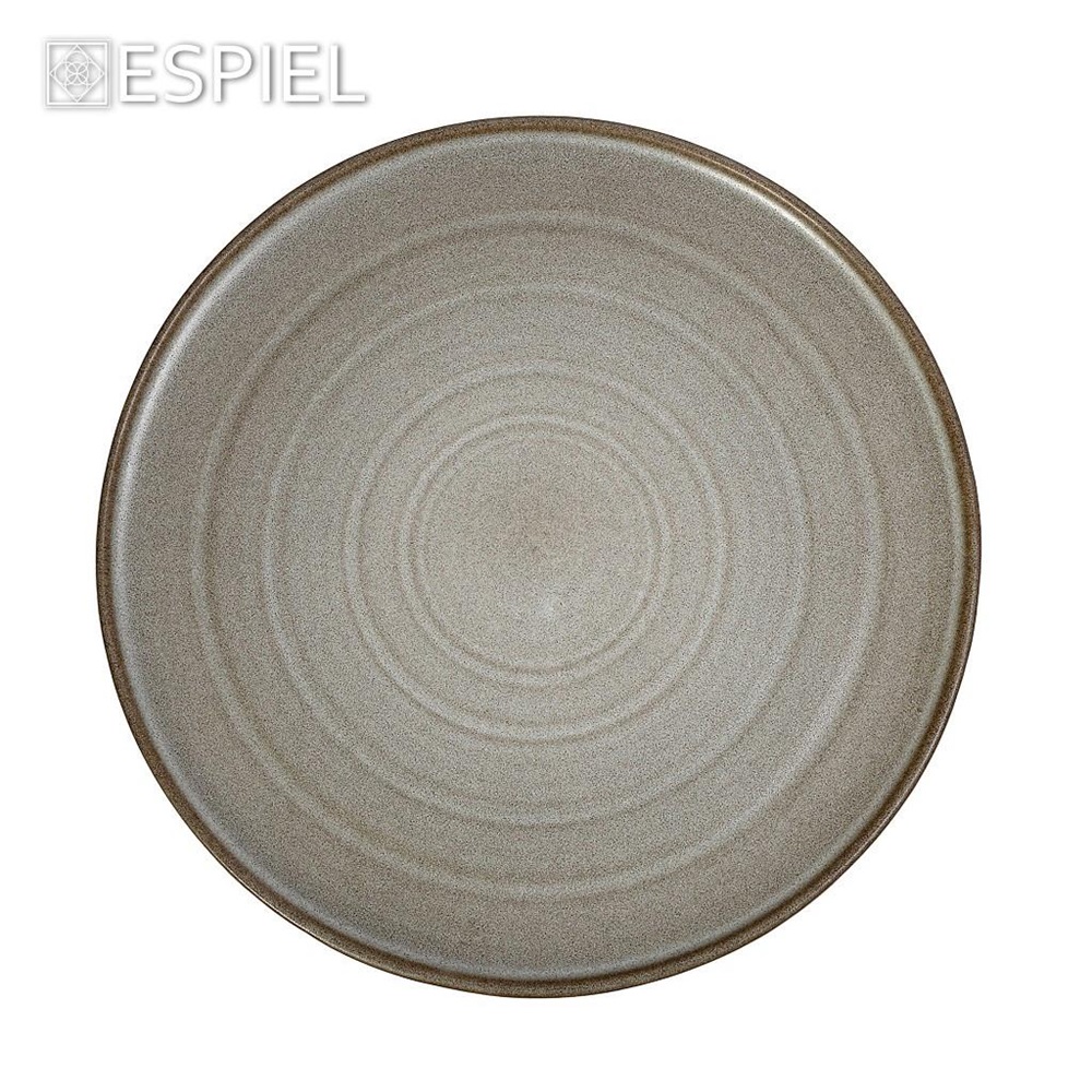 Πιάτο Stoneware Ρηχό Φ22,7xH2,1cm Light Grey Calabria Espiel REP102 - 5