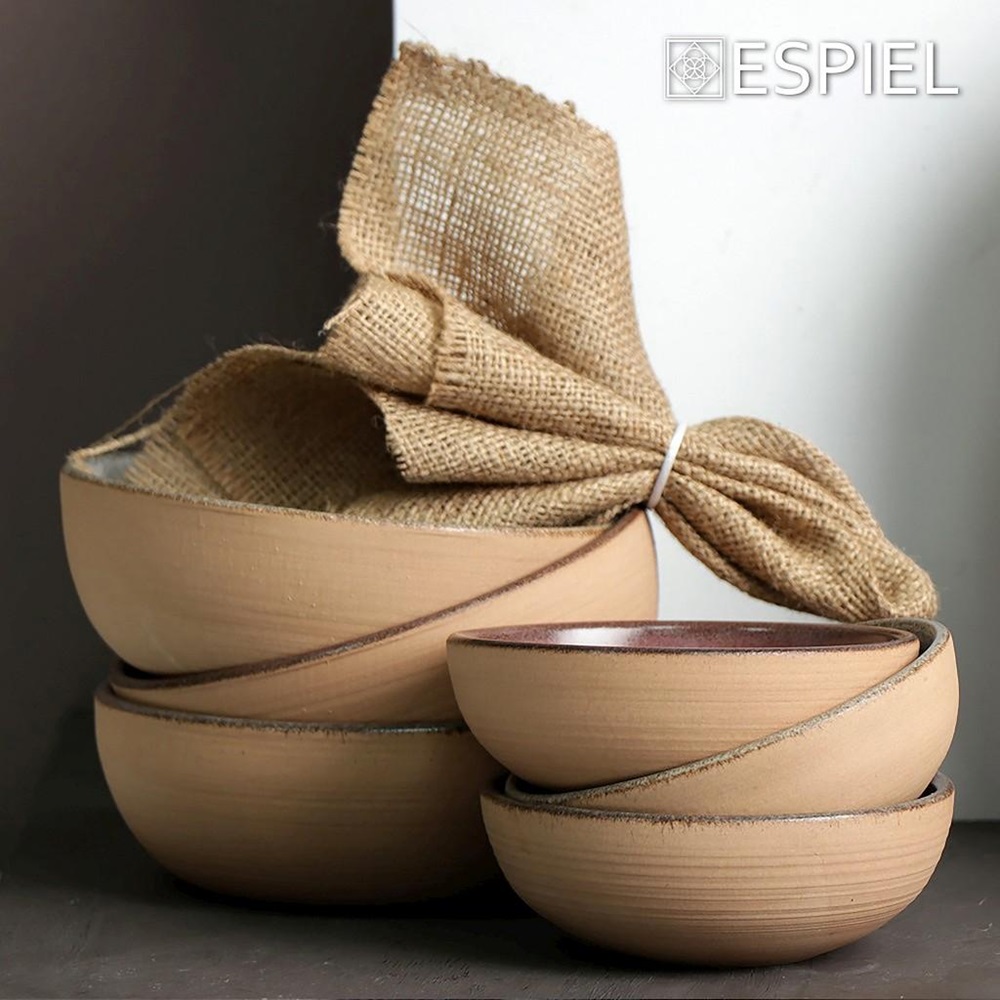 Μπολάκι Stoneware Μπεζ Φ12,5xH4,5cm Calabria Espiel REP112 - 2
