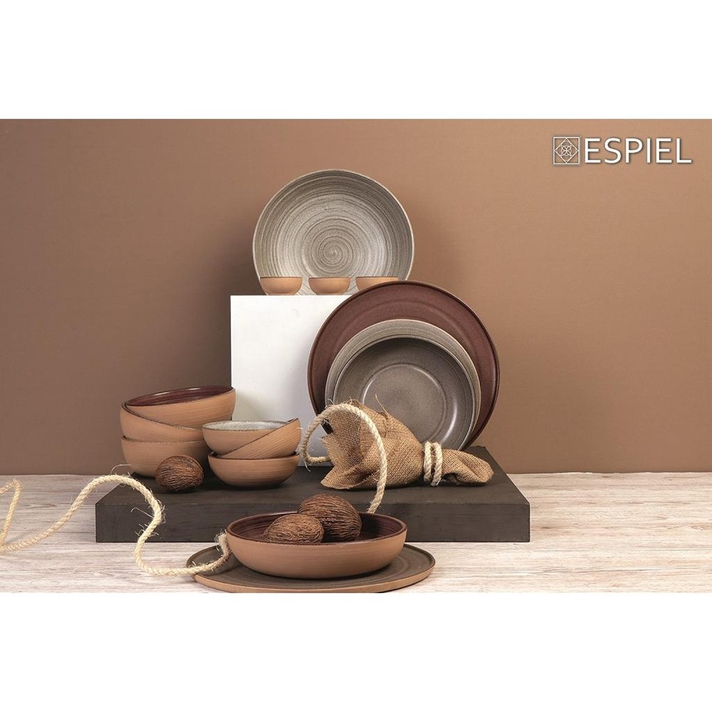Πιάτο Stoneware Ρηχό Φ28,6xH1,1cm Pink Calabria Espiel REP115 - 5