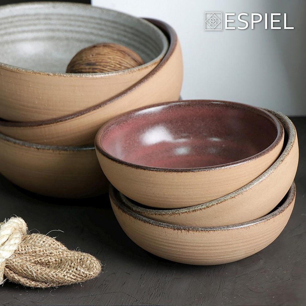 Μπολ Stoneware Ροζ Φ12,5xH4,5cm Calabria Espiel REP119 - 3