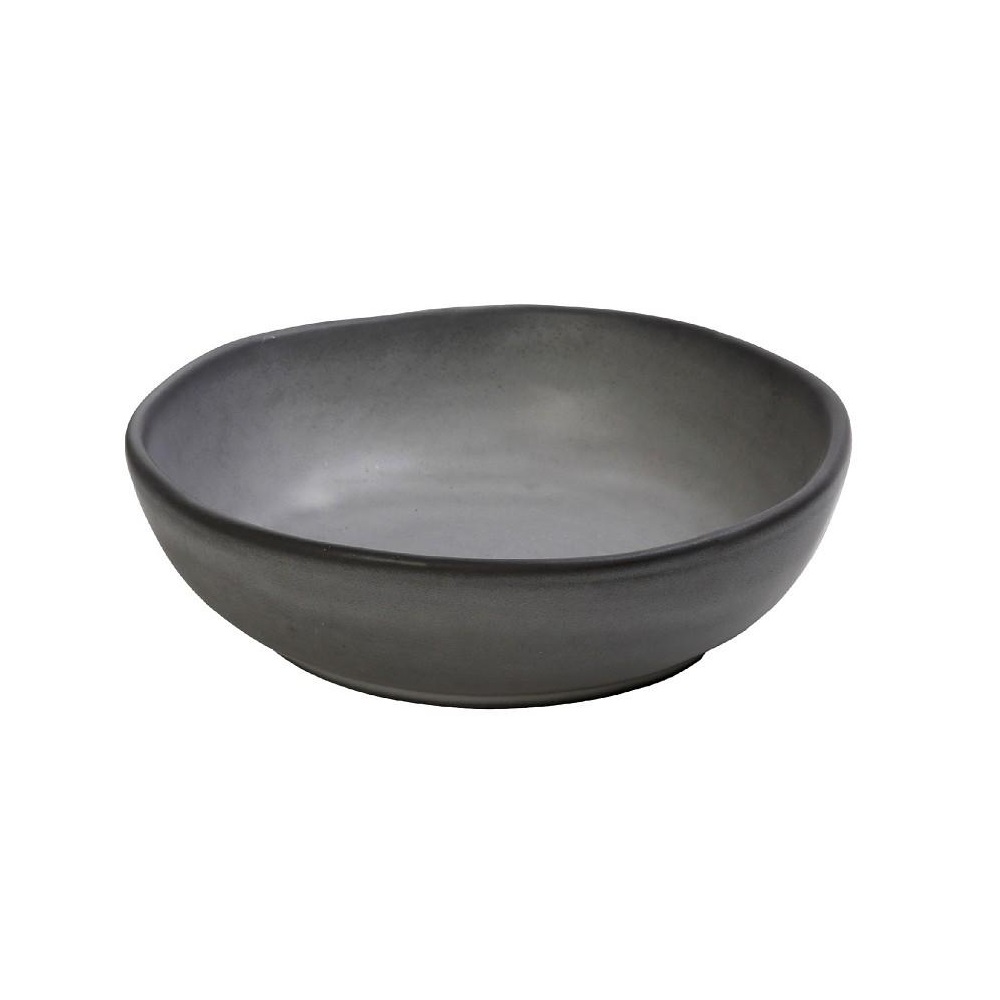 Μπoλ Stoneware Στρογγυλό Σκούρο Γκρι Φ18,5x5,3cm Canyon Espiel GMT408 - 