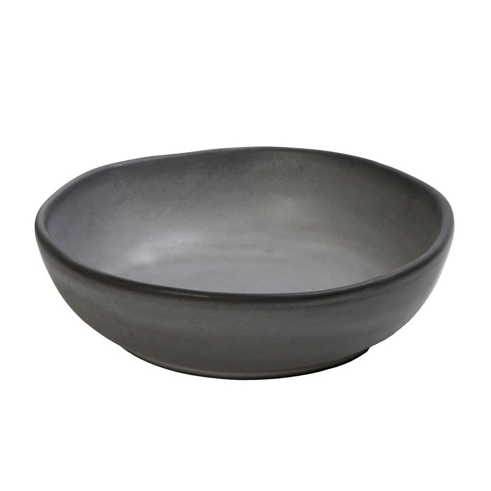 Μπoλ Stoneware Στρογγυλό Σκούρο Γκρι Φ23x6,5cm Canyon Espiel GMT409 - 