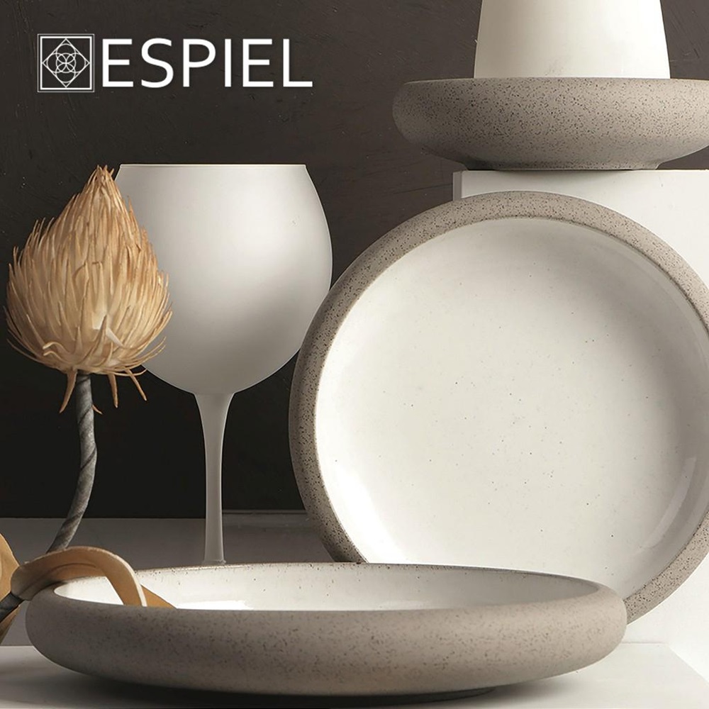 Πιάτο Stoneware Ρηχό Φ20,3xH5cm Sandy White Espiel GMT416 - 2
