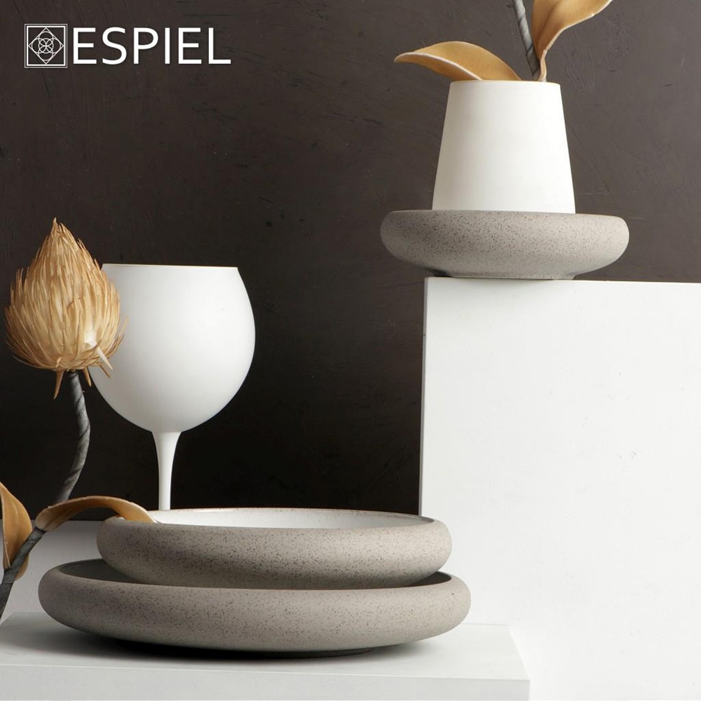 Πιάτο Stoneware Ρηχό Φ20,3xH5cm Sandy White Espiel GMT416 - 5
