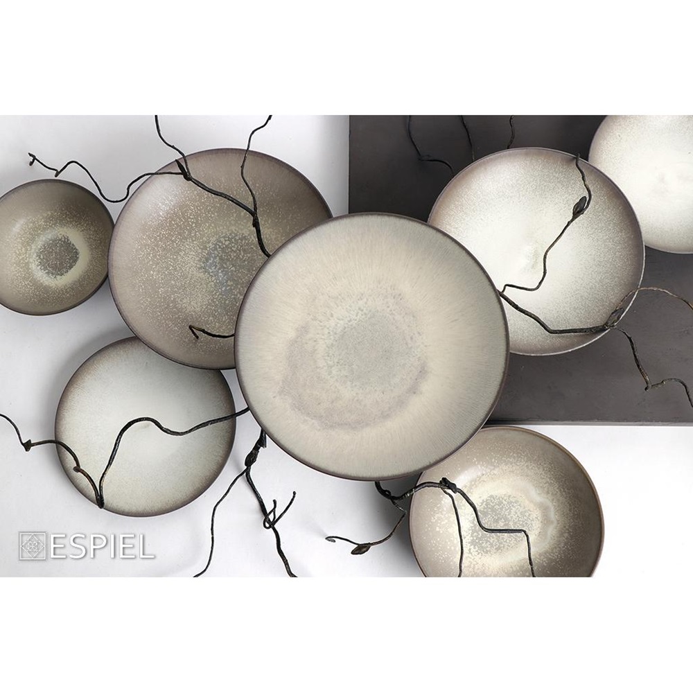 Πιάτο Stoneware Βαθύ Φ26,5xH6cm Μπεζ / Καφέ Sensation Espiel GMT420 - 2