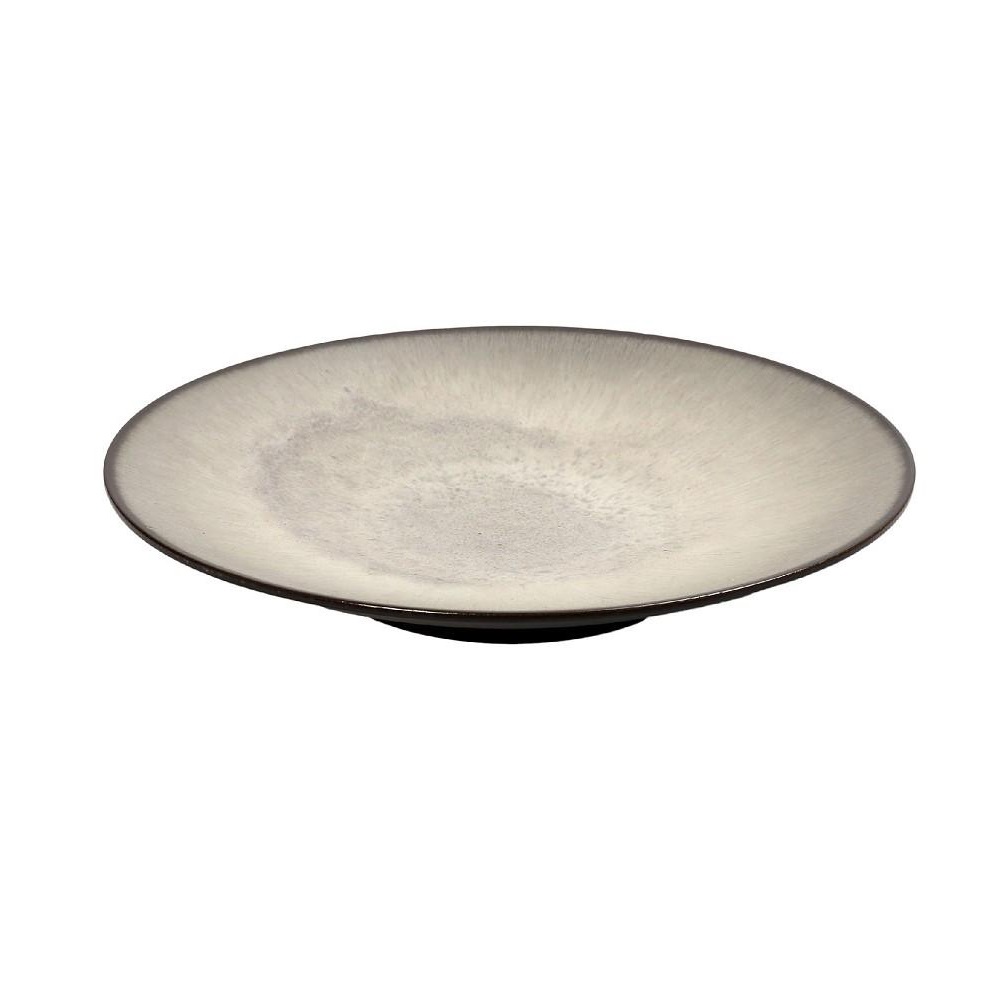 Πιάτο Stoneware Ρηχό Φ22xH3,2cm Μπεζ / Καφέ Sensation Espiel GMT423 - 1
