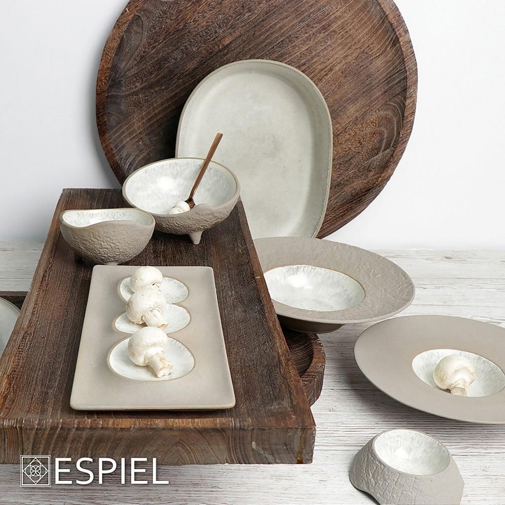 Πιάτο Stoneware Βαθύ Risotto Φ27xH5,8cm Μπεζ Spirit Espiel NIC705 - 3