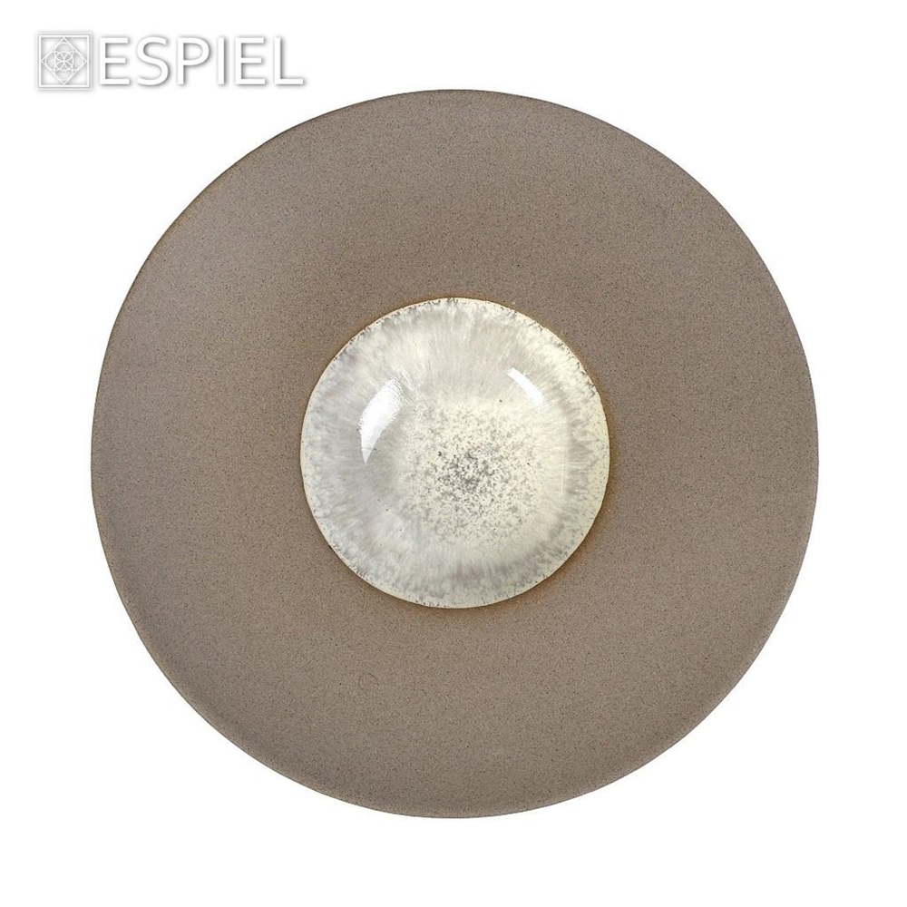Πιάτο Stoneware Βαθύ Risotto Φ27xH5,8cm Μπεζ Spirit Espiel NIC705 - 4