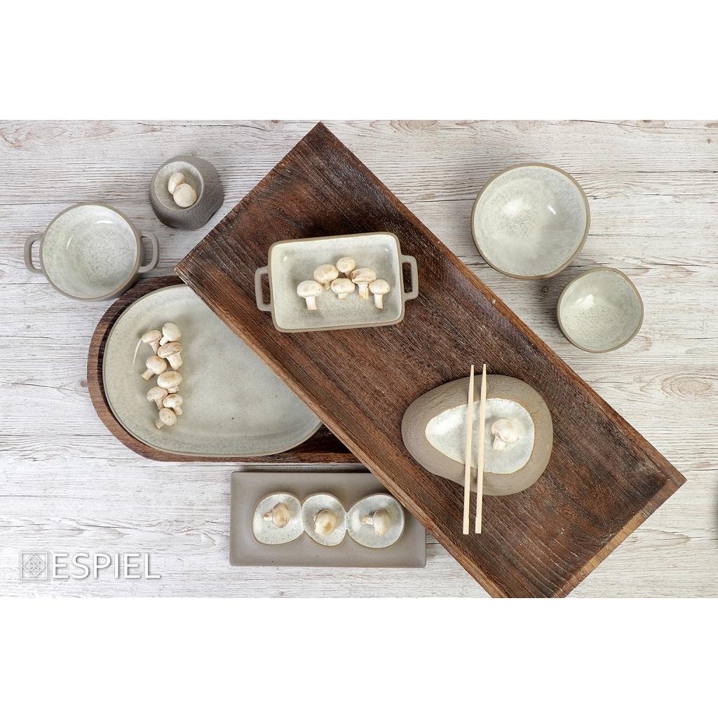 Μπολ Stoneware Μπεζ Με Πόδι 13,5x13xH8,8cm Spirit Espiel NIC710 - 3
