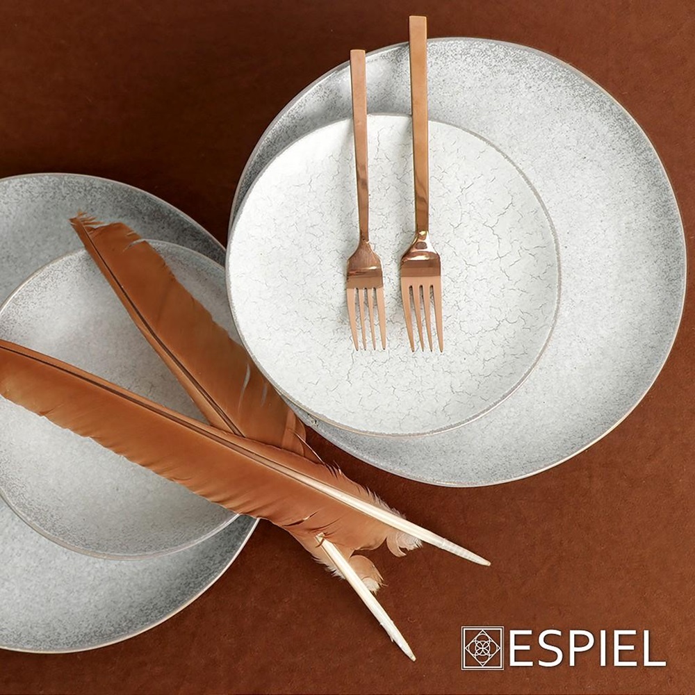 Πιάτο Stoneware Ρηχό Φ28xH3cm Off White Etna Espiel FRL202 - 2