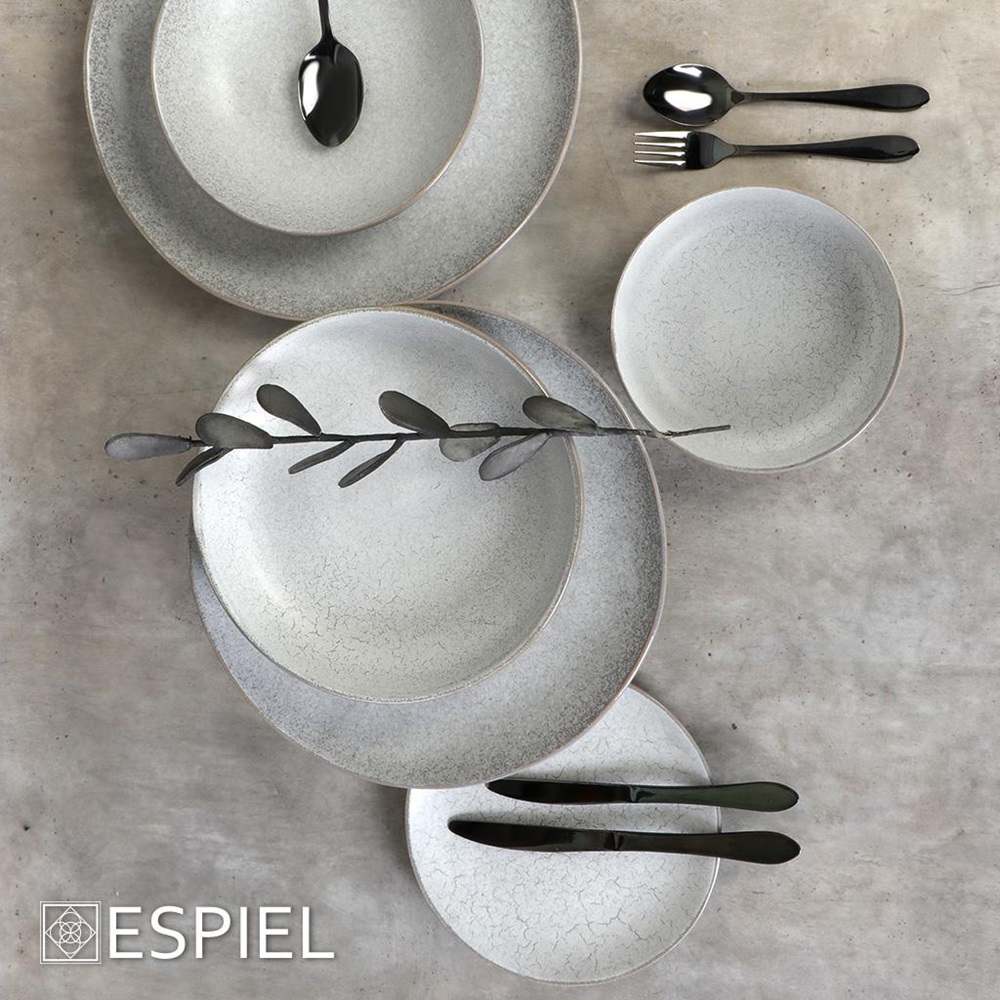 Πιάτο Stoneware Βαθύ Step Φ17,5xH4,5cm Off White Etna Espiel FRL204 - 5