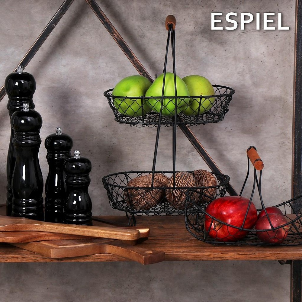 Καλάθι Μεταλλικό Μαύρο 23x15xH15cm Rustic Espiel TAK119 - 2