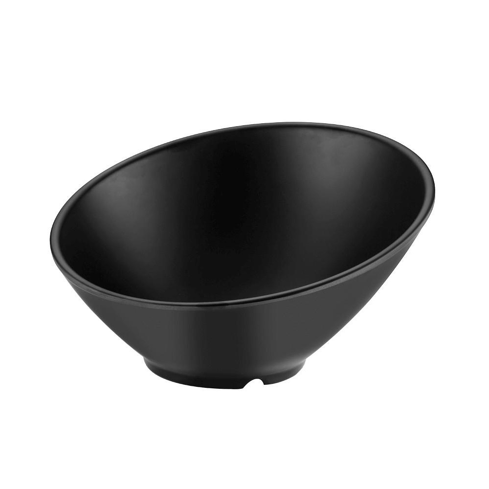 Μπολ Μελαμίνης Λοξό Μαύρο Ματ Φ25xH13,2cm Gravity Tria MLB2307 - 