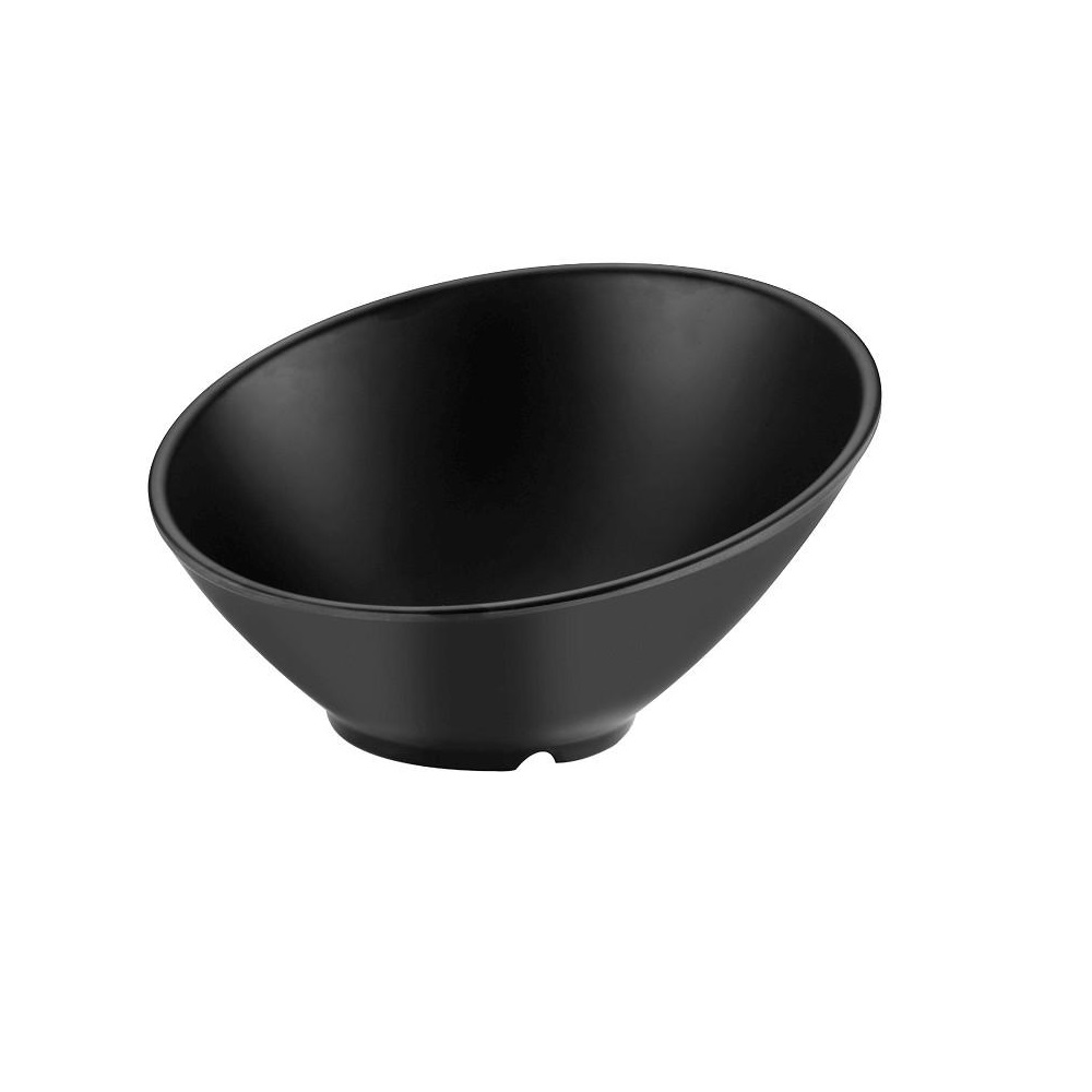 Μπολ Μελαμίνης Λοξό Μαύρο Ματ Φ21xH11,2cm Gravity Tria MLB2308 - 