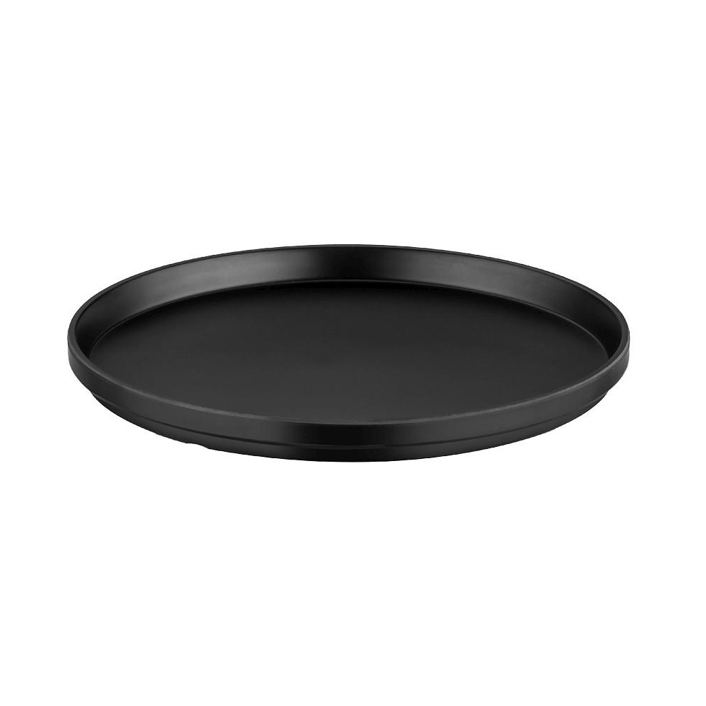 Πιάτο Μελαμίνης Ρηχό Φ25xH2cm Black Matt Gravity Tria MLB2312 - 1