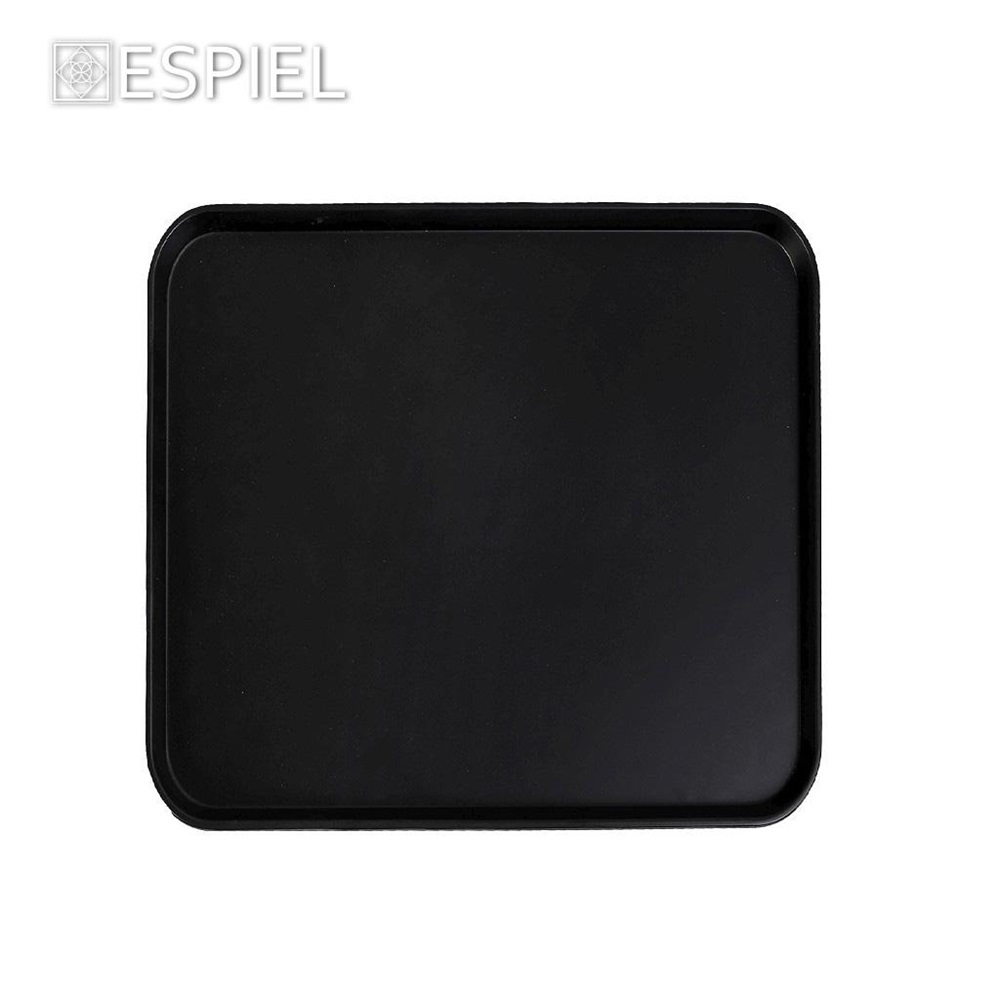 Πιάτο Μελαμίνης Ρηχό Τετράγωνο 18x18xH2cm Black Matt Gravity Tria MLB2314 - 2