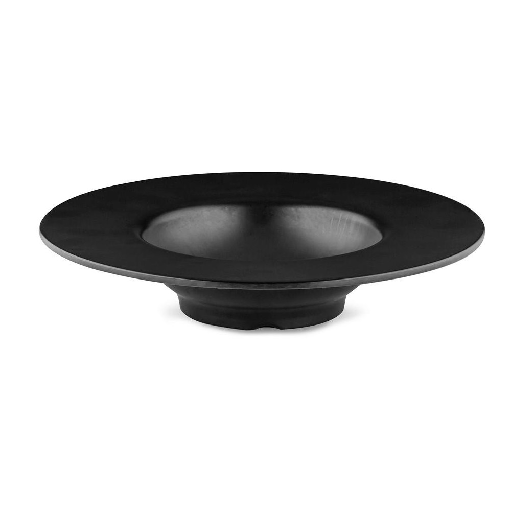Πιάτο Μελαμίνης Risotto - Spaghetti Φ28xH5,5cm Black Matt Gravity Tria MLB359 - 