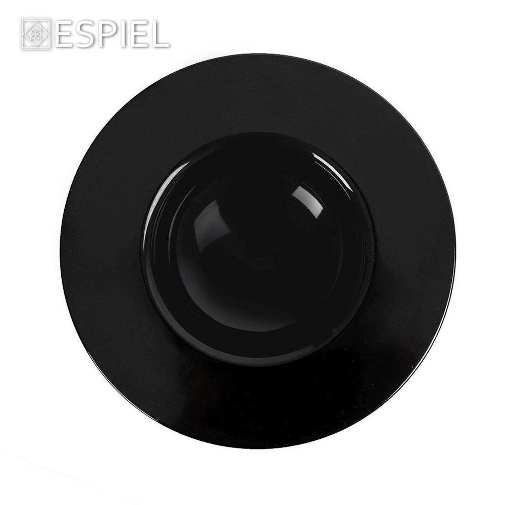 Πιάτο Μελαμίνης Risotto - Spaghetti Φ28xH5,5cm Black Matt Gravity Tria MLB359 - 2