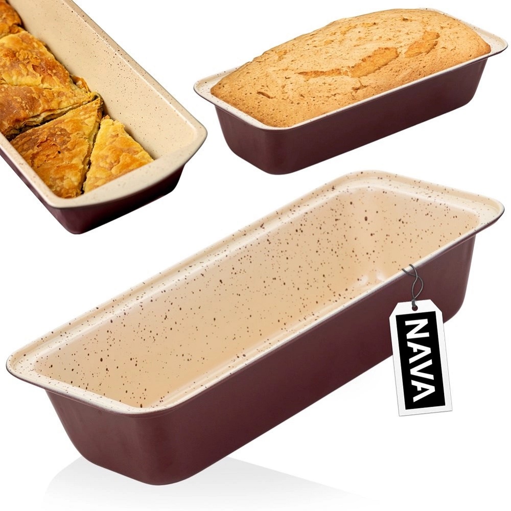Φόρμα Κέικ-Ψωμιού Ατσάλινη 1,5Lt 33x14xH7cm Αντικολλητική Terrestrial Nava 10-103-178 - 5