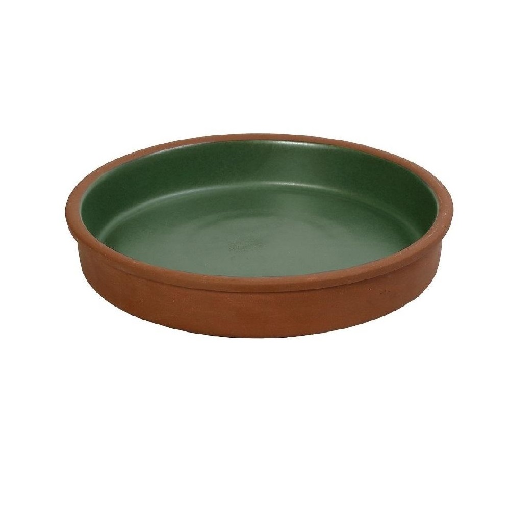 Μπολ Stoneware Στρογγυλό Ρηχό Πράσινο 800ml Φ21,5xH4cm Aida Espiel HEV105 - 1