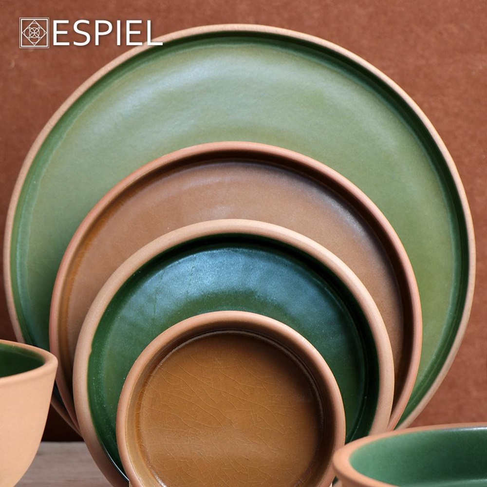 Μπολ Stoneware Στρογγυλό Κουπ Καφέ 1,78Lt Φ21xH8cm Aida Espiel HEV202 - 4