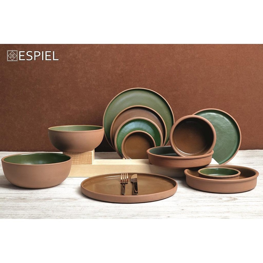 Μπολάκι Ρηχό Stoneware Στρογγυλό Καφέ 180ml Φ12xH2,5cm Aida Espiel HEV203 - 3