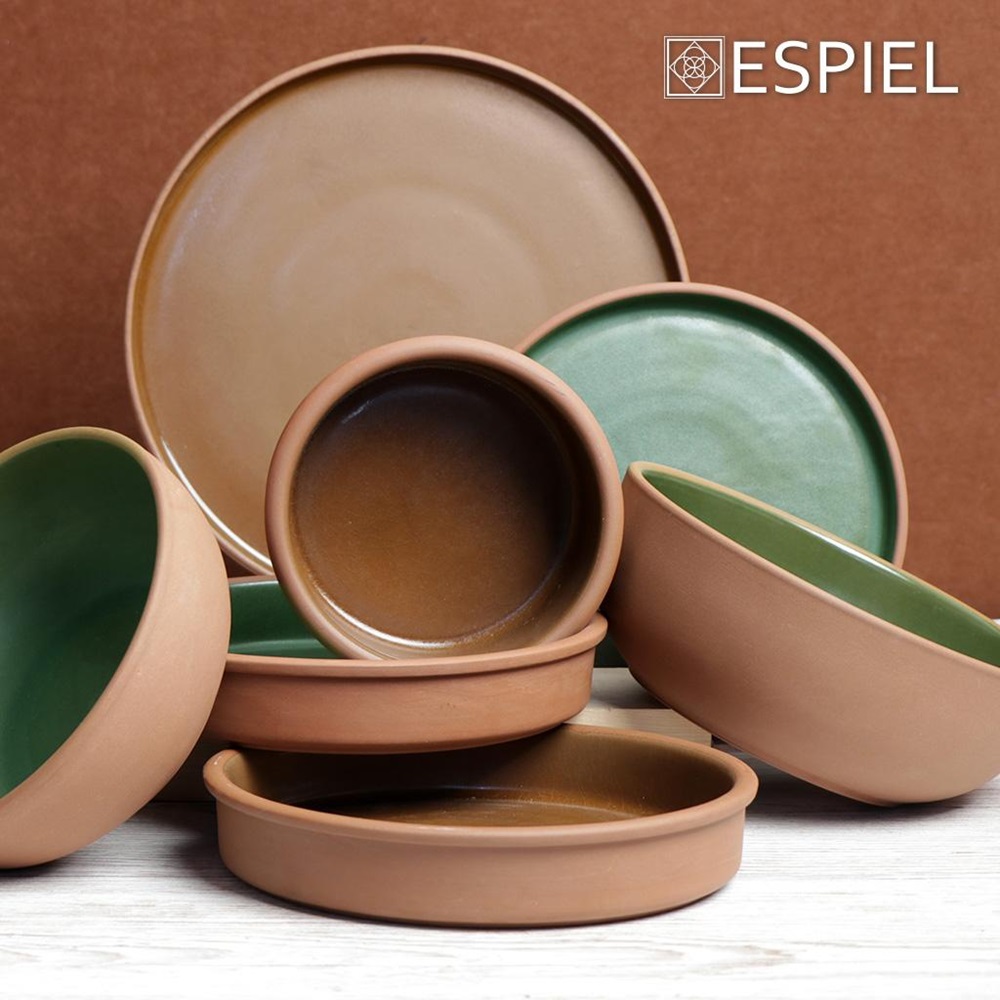 Μπολάκι Ρηχό Stoneware Στρογγυλό Καφέ 180ml Φ12xH2,5cm Aida Espiel HEV203 - 5