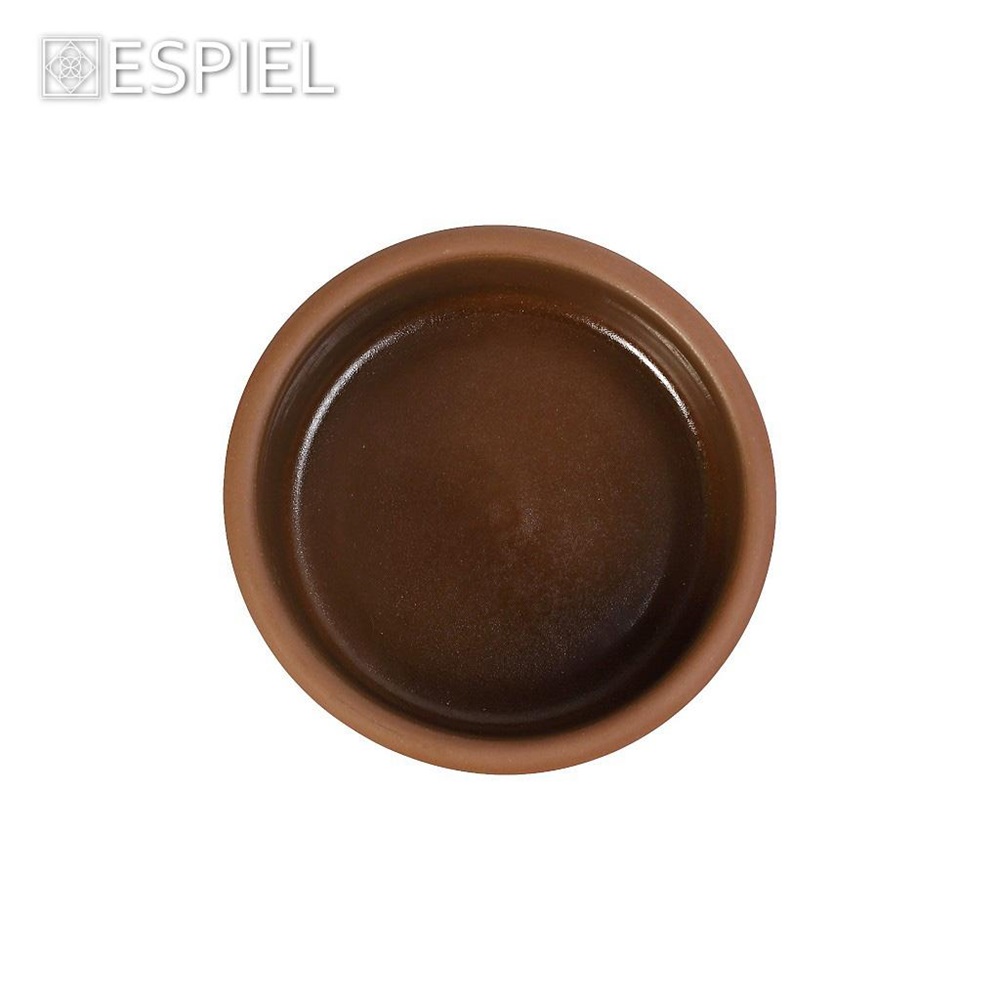 Μπολάκι - Ντιπάκι Stoneware Στρογγυλό Βαθύ Καφέ 600ml Φ14,5xH6cm Aida Espiel HEV206 - 2
