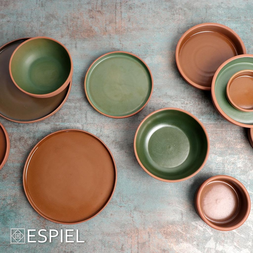 Μπολ Stoneware Στρογγυλό Καφέ 330ml Φ14,5xH6cm Με Καπάκι Aida Espiel HEV207 - 4