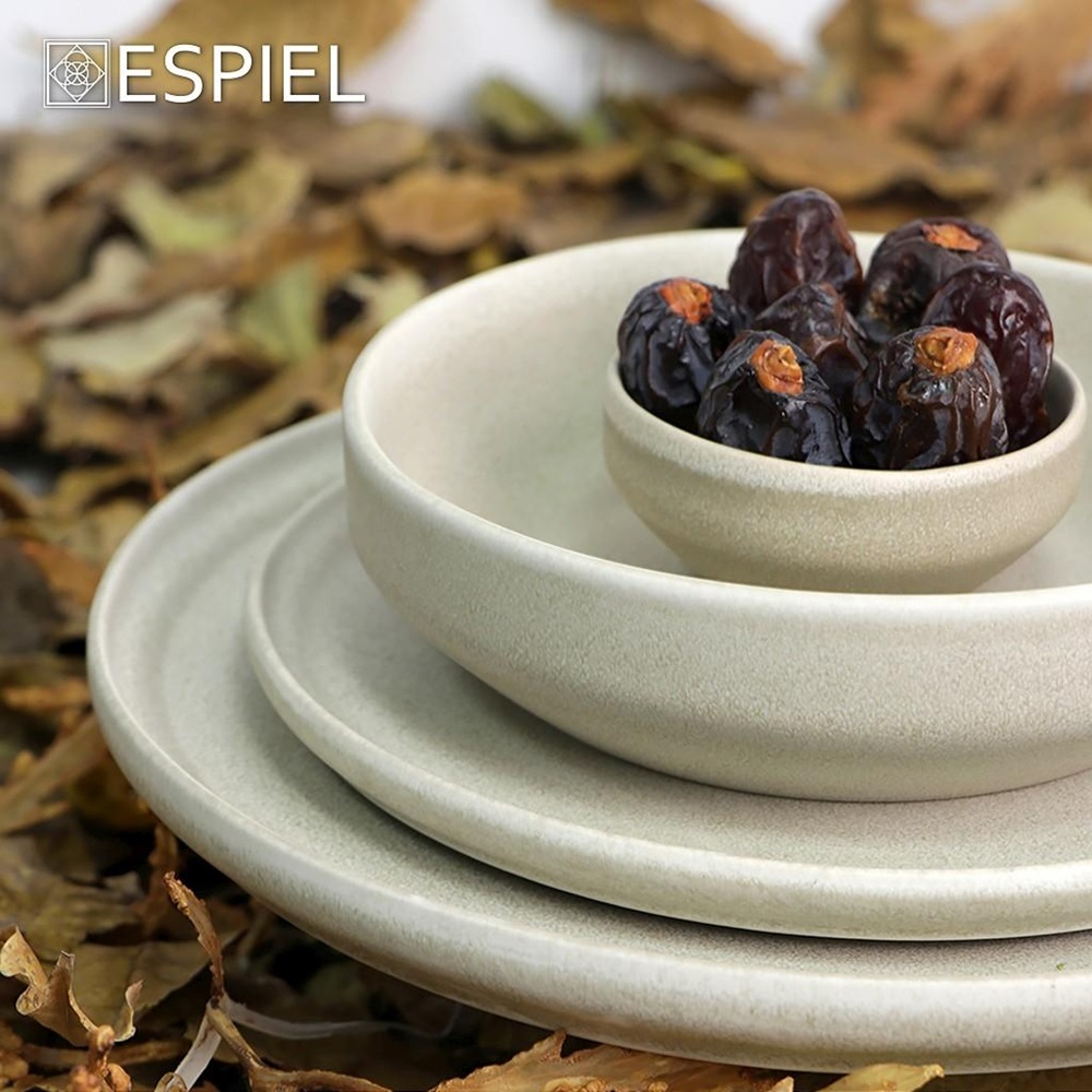 Ντιπάκι Stoneware Στρογγυλό Μπεζ Φ8,5xH3cm Noah Espiel TAP101 - 4