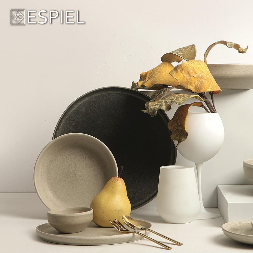Πιάτο Stoneware Βαθύ Φ17,3xH4,7cm Beige Noah Espiel TAP102 - 3