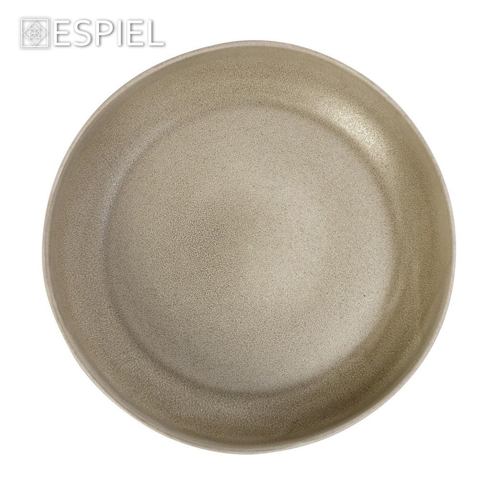Πιάτο Stoneware Βαθύ Φ23,5xH5,4cm Beige Noah Espiel TAP103 - 5