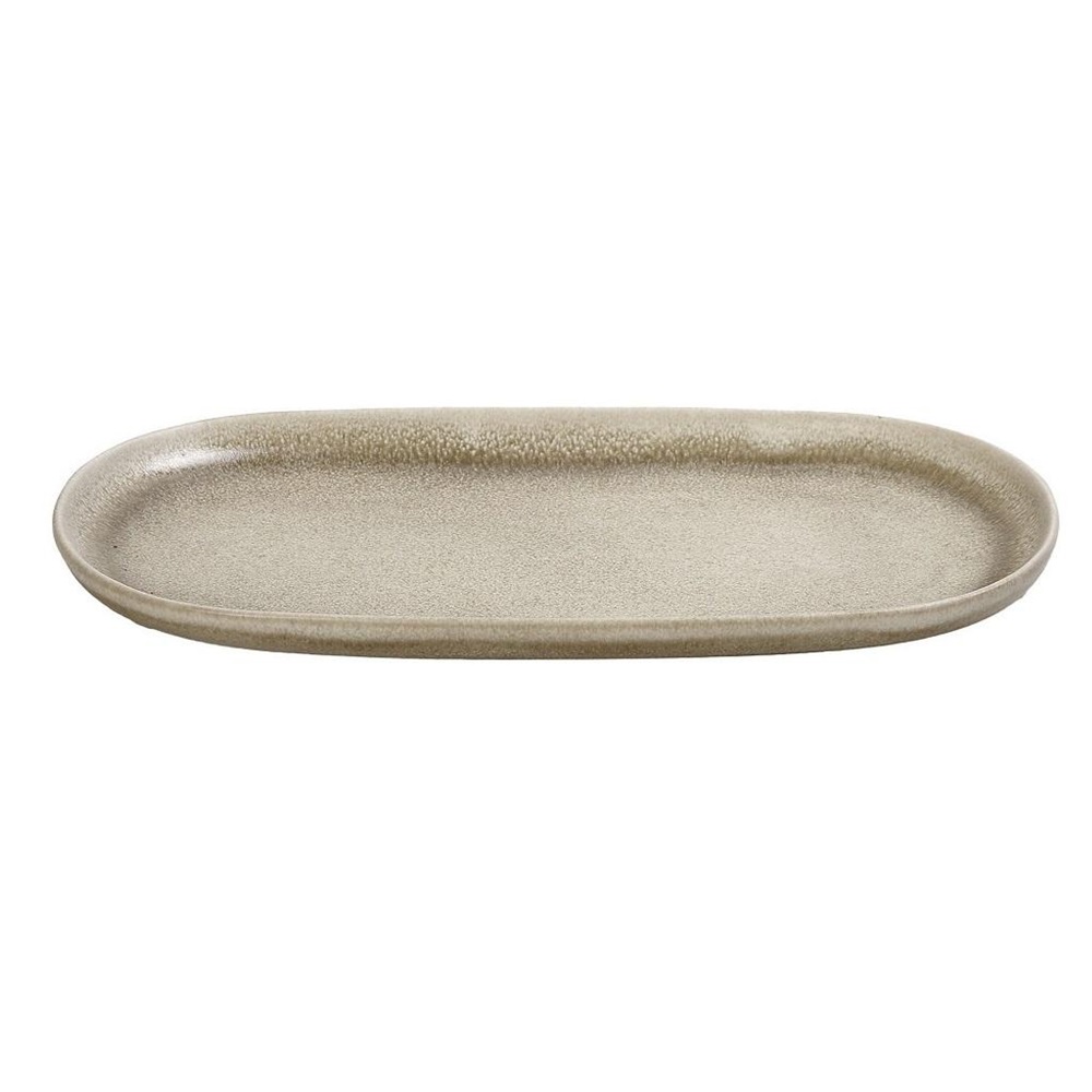 Πιατέλα Stoneware Οβάλ 34x18xH2,5cm Beige Noah Espiel TAP107 - 