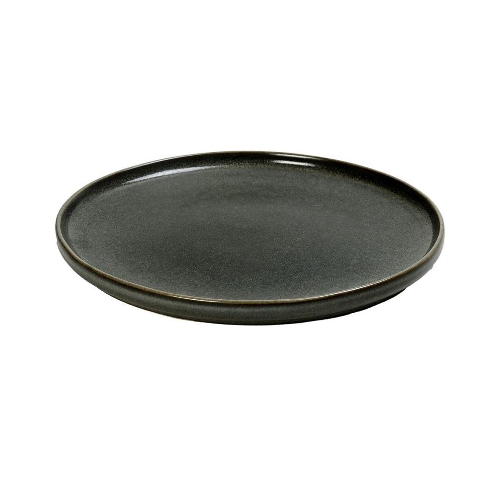 Πιάτο Stoneware Ρηχό Φ22,5xH2,5cm Grey - Green Noah Espiel TAP205 - 1