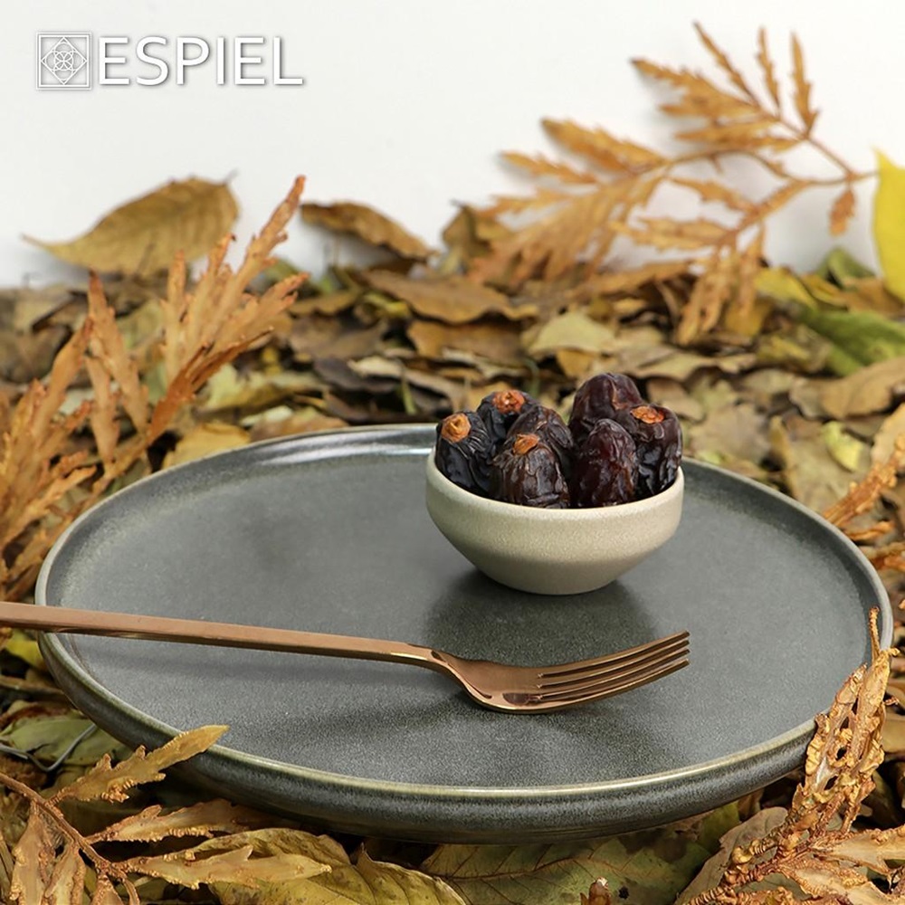 Πιάτο Stoneware Ρηχό Φ22,5xH2,5cm Grey - Green Noah Espiel TAP205 - 3