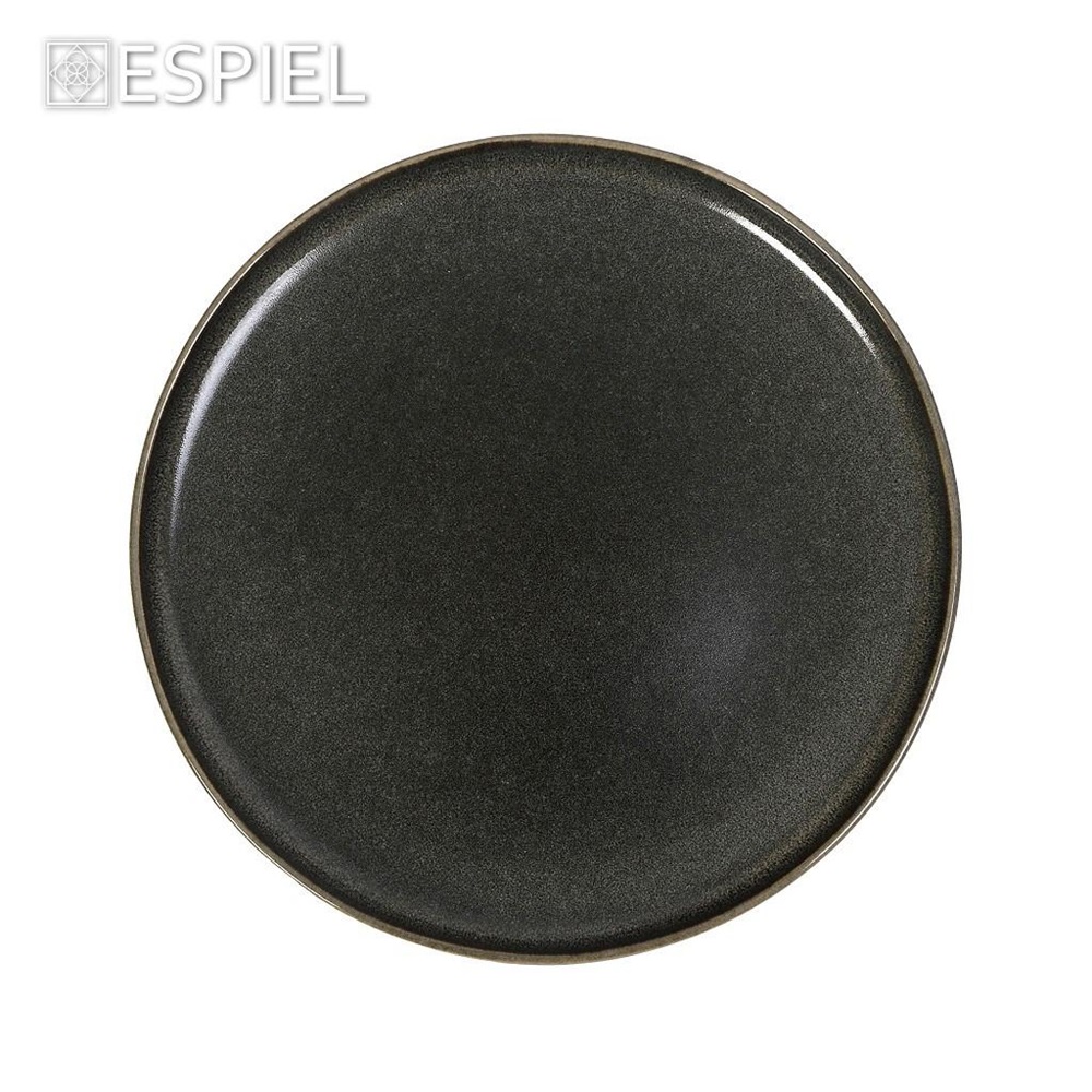 Πιάτο Stoneware Ρηχό Φ22,5xH2,5cm Grey - Green Noah Espiel TAP205 - 5