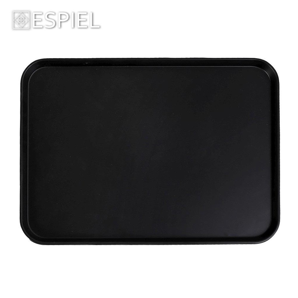 Πιάτο Μελαμίνης Ρηχό Ορθογώνιο 30x22xH2cm Black Matt Gravity Tria MLB2326 - 2