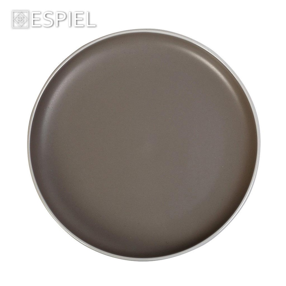 Πιάτο Stoneware Ρηχό Step Φ27,3xH3,5cm Grey Mood Espiel ATA120 - 5