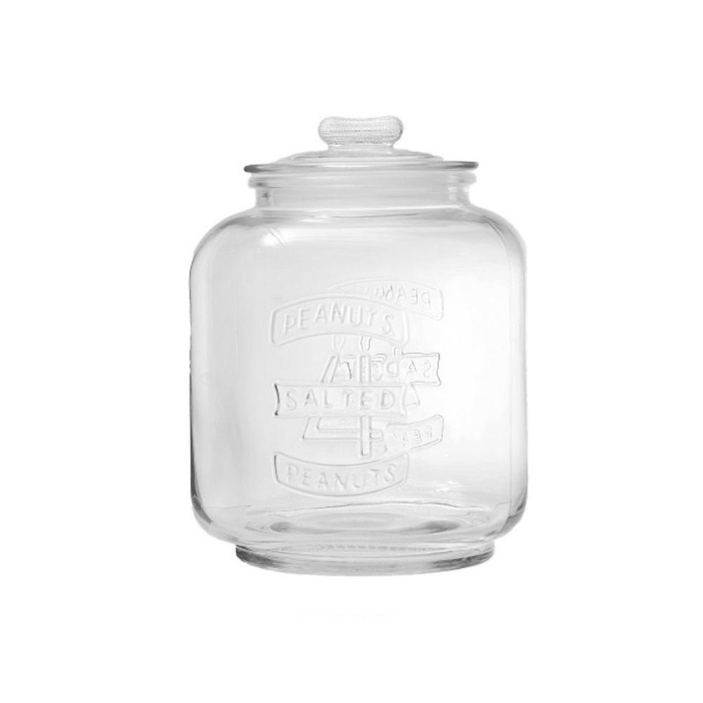 Δοχείο Γυάλινο 5Lt Με Καπάκι Φ19xH27cm Ανάγλυφο Classic Espiel JAR106