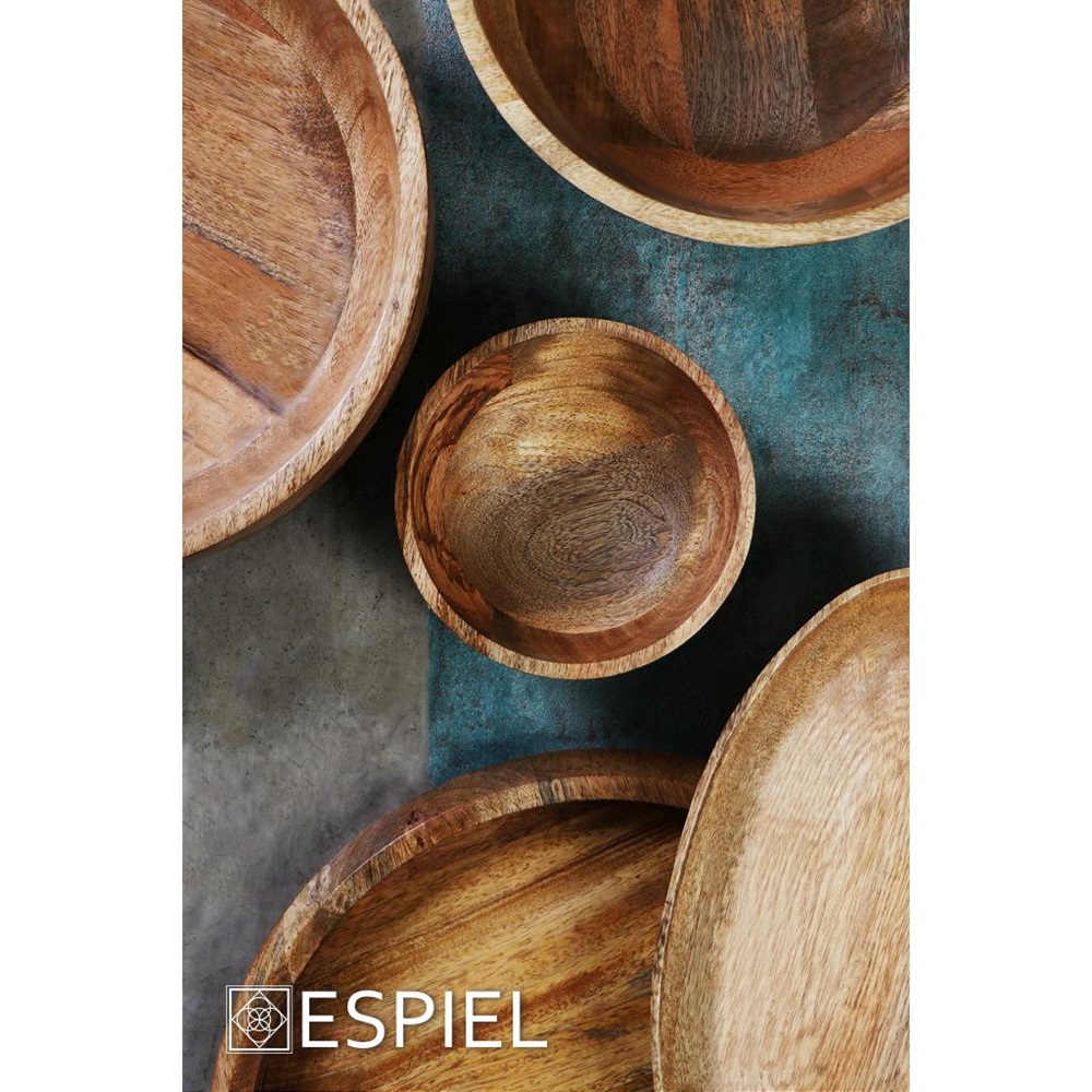 Μπολ Ξύλινο Στρογγυλό Φ17,8xH7,6cm Natures Breeze Espiel GPA108 - 3