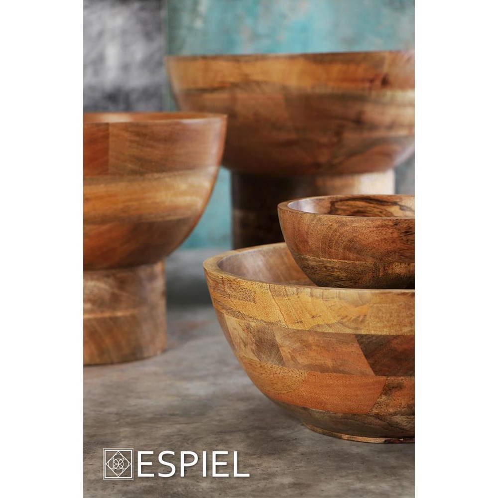 Μπολ Ξύλινο Στρογγυλό Φ17,8xH7,6cm Natures Breeze Espiel GPA108 - 4