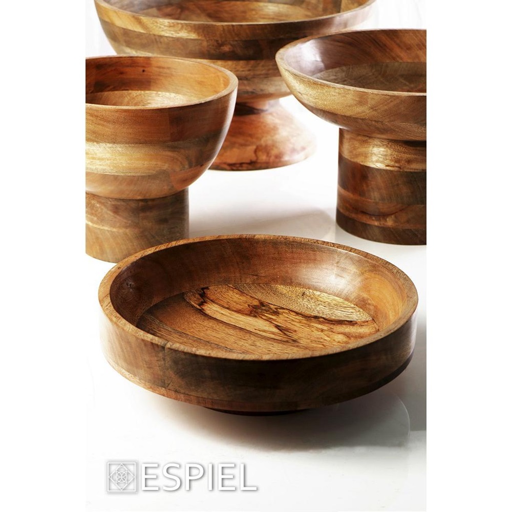 Μπολ Ξύλινο Στρογγυλό Φ33,6xH10,8cm Natures Breeze Espiel GPA113 - 3