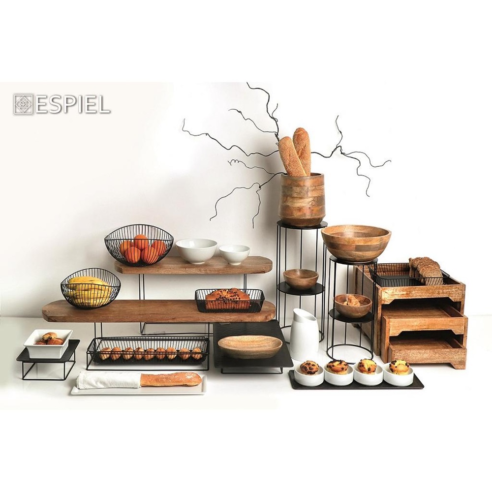 Μπολ Ξύλινο Στρογγυλό Φ24xH12cm Natures Breeze Espiel GPA206 - 3