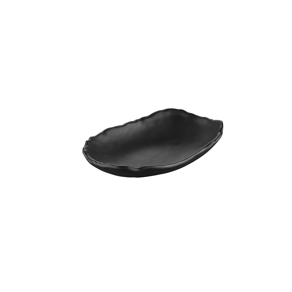 Πιατέλα Μελαμίνης Μαύρη Οβάλ 21.7x14.5x4.5cm Novatex 12-347 - 
