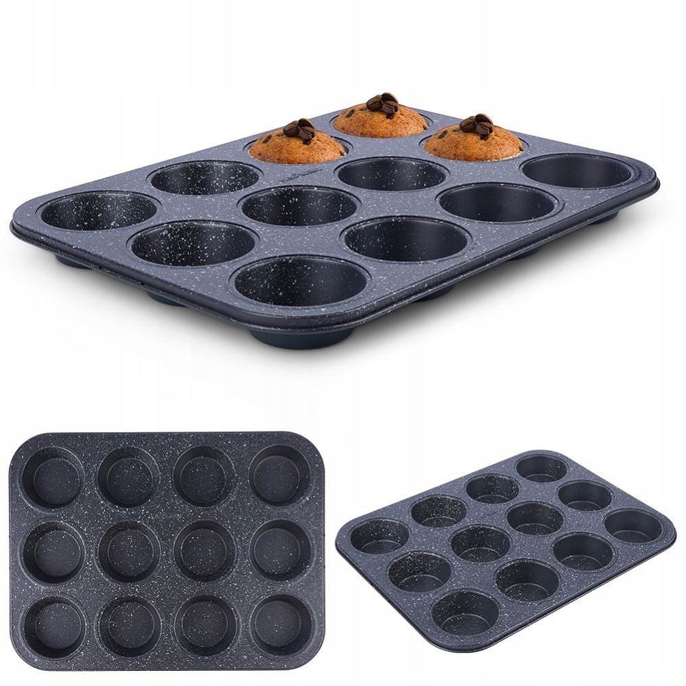 Φόρμα Ορθογώνια Για Muffins Ατσάλινη 960ml 35x26,5xH3cm Αντικολλητική Imperial Nava 10-239-004 - 4