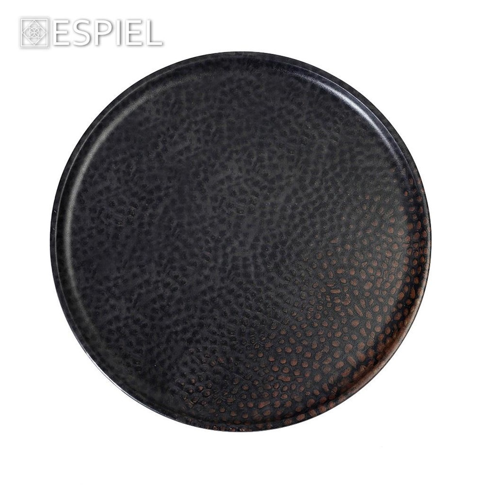 Πιάτο Ρηχό Μελαμίνης Στρογγυλό Καφέ Φ15xH2cm Sunset Espiel TOG102 - 2